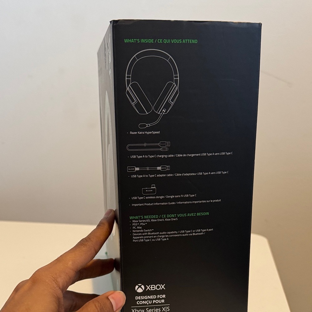 NIB RAZER KAIRA HYPERSPEED wireless multi platform gaming headset black and neon - Picture 14 of 14